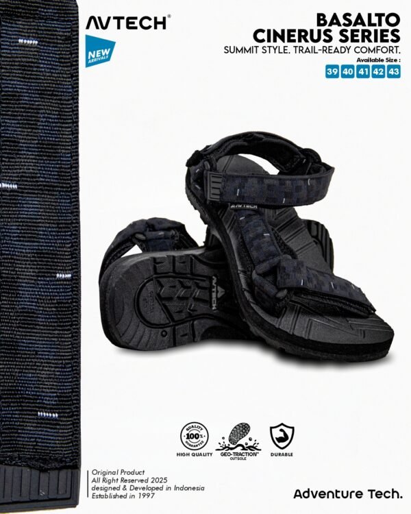 AVTECH - Sandal Gunung Hiking Outdoor Adventure Trekking Travel Harian - BASALTO CINERUS SERIES