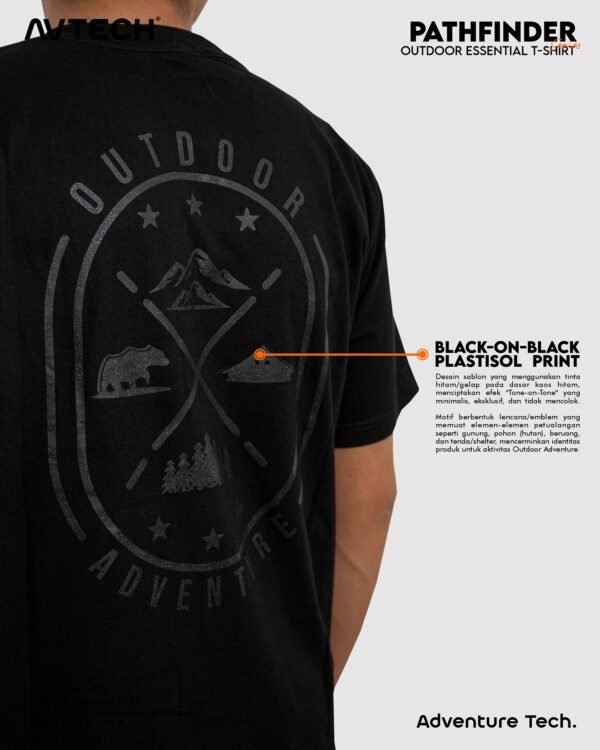 AVTECH - T-Shirt Kaos Lengan Pendek Pria Wanita Outdoor Casual Cotton Combed - PATHFINDER