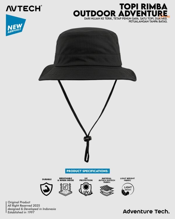 AVTECH - Topi Rimba Outdoor Adventure Hiking Ripstop Quickdry All Size - TOPI RIMBA