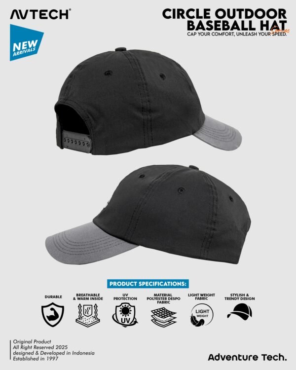 AVTECH - Topi Baseball Hat Caps Olahraga Outdoor Casual Lifestyle Urban All Size - CIRCLE OUTDOOR