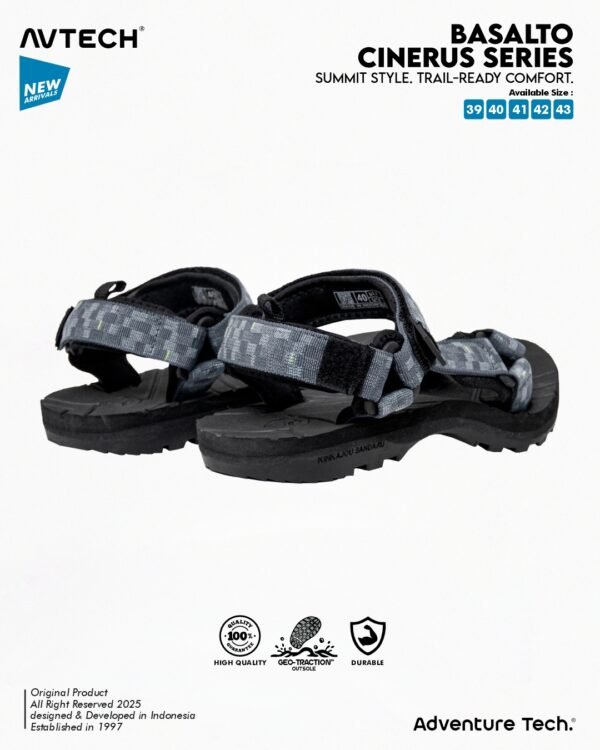 AVTECH - Sandal Gunung Hiking Outdoor Adventure Trekking Travel Harian - BASALTO CINERUS SERIES