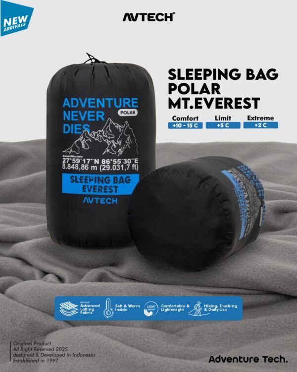 AVTECH - Sleeping Bag Kantong Tidur Outdoor Camping Hiking Gunung - SB POLAR EVEREST