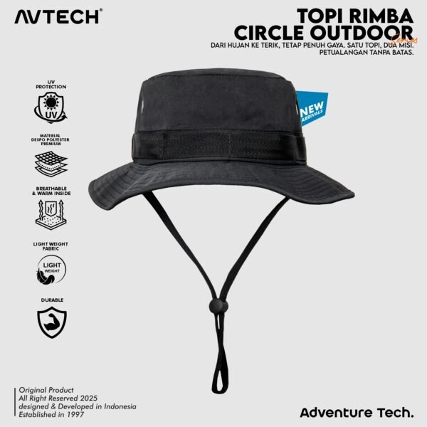 AVTECH - Topi Rimba Outdoor Adventure Hiking Quickdry Unisex Dewasa All Size - TOPI RIMBA CIRCLE OUTDOOR