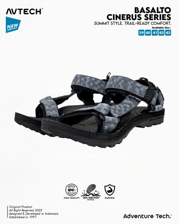 AVTECH - Sandal Gunung Hiking Outdoor Adventure Trekking Travel Harian - BASALTO CINERUS SERIES