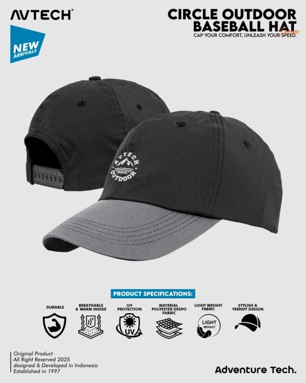 AVTECH - Topi Baseball Hat Caps Olahraga Outdoor Casual Lifestyle Urban All Size - CIRCLE OUTDOOR