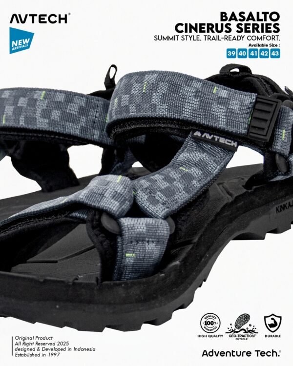AVTECH - Sandal Gunung Hiking Outdoor Adventure Trekking Travel Harian - BASALTO CINERUS SERIES