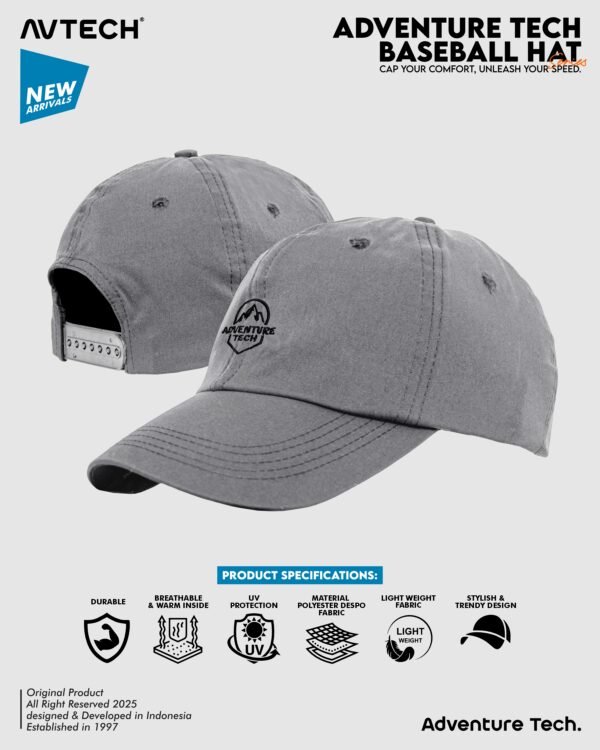 AVTECH - Topi Baseball Hat Caps Olahraga Outdoor Casual Lifestyle Urban All Size - ADVENTURE TECH