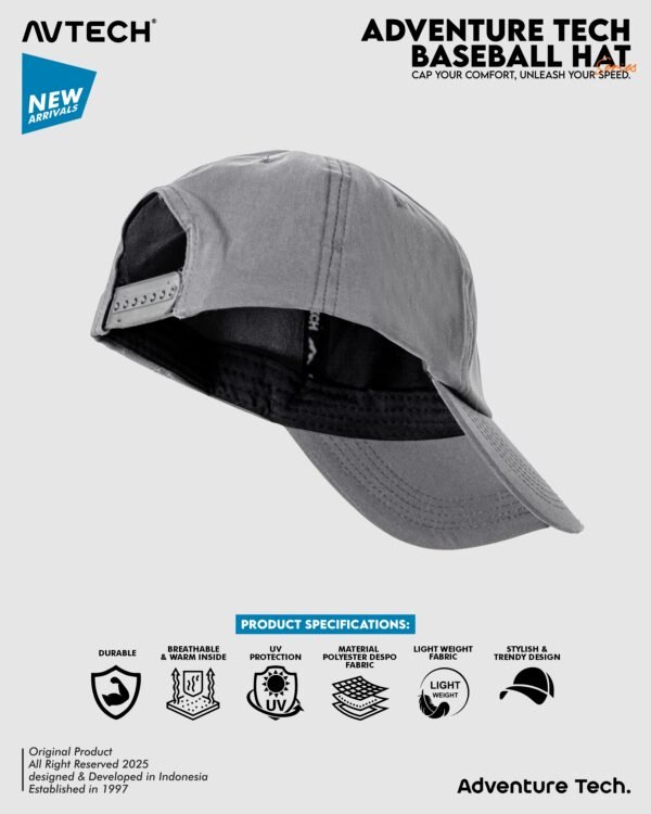 AVTECH - Topi Baseball Hat Caps Olahraga Outdoor Casual Lifestyle Urban All Size - ADVENTURE TECH