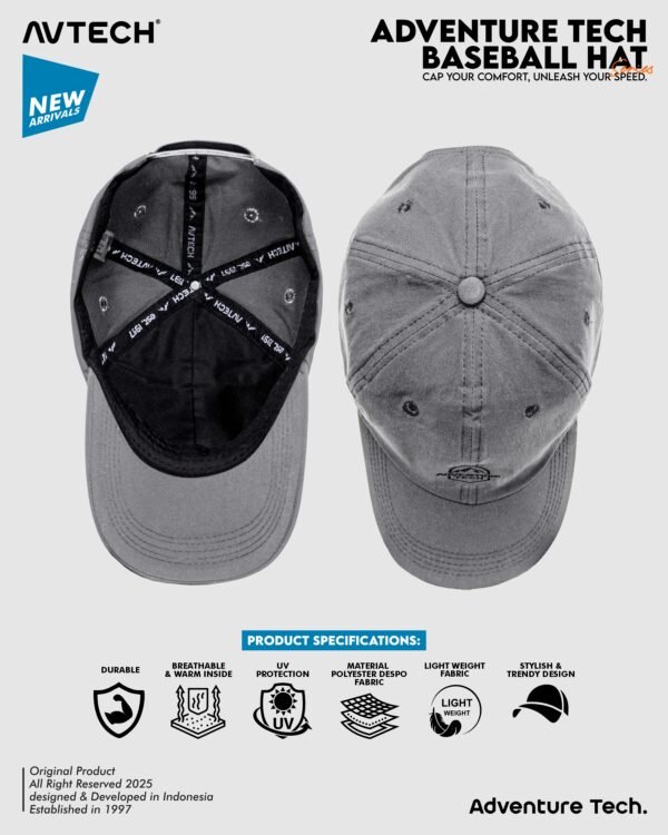 AVTECH - Topi Baseball Hat Caps Olahraga Outdoor Casual Lifestyle Urban All Size - ADVENTURE TECH