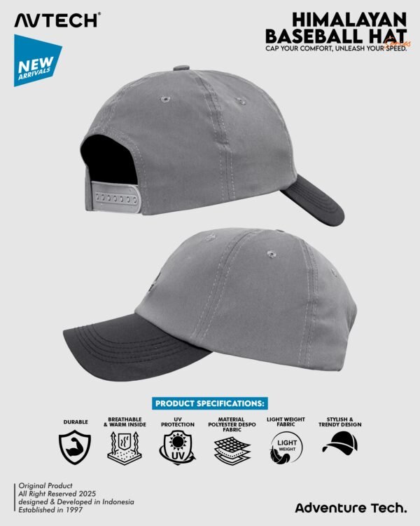 AVTECH - Topi Baseball Hat Caps Olahraga Outdoor Casual Lifestyle Urban All Size - HIMALAYAN