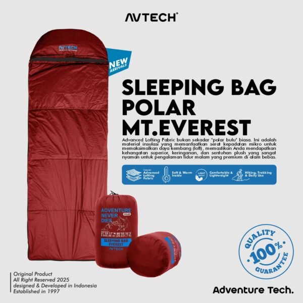 AVTECH - Sleeping Bag Kantong Tidur Outdoor Camping Hiking Gunung - SB POLAR EVEREST