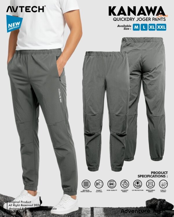 Avtech - Celana Panjang Joger Pants Trail Running Outdoor Hiking Lifestyle Urban Quick Dry - KANAWA