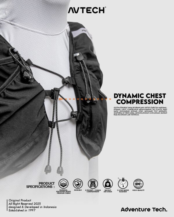 3 AVTECH - Vest Running Rompi Hydropack Tas Sepeda Running Lari Ultralight - LACERTA 10L