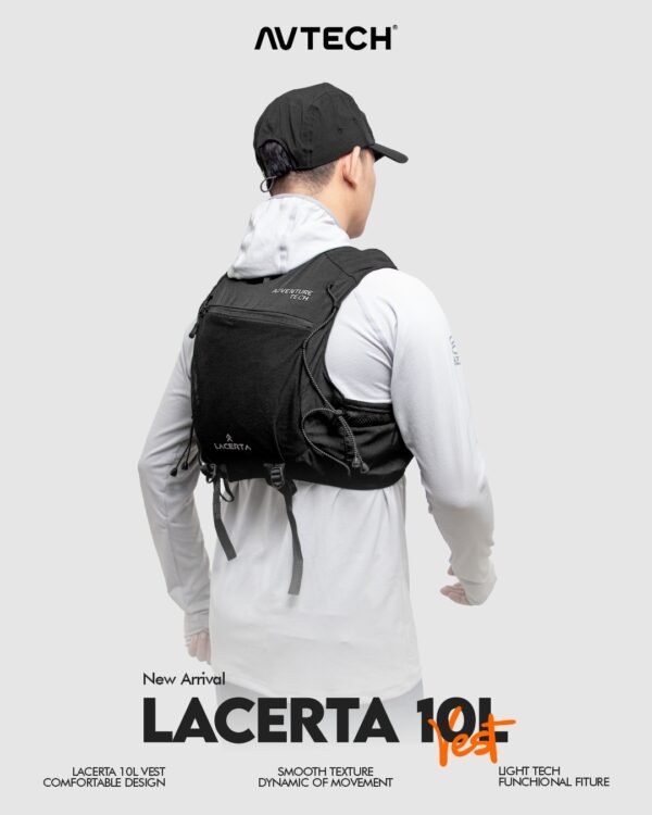 6 AVTECH - Vest Running Rompi Hydropack Tas Sepeda Running Lari Ultralight - LACERTA 10L