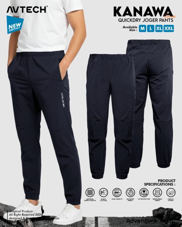 Avtech - Celana Panjang Joger Pants Trail Running Outdoor Hiking Lifestyle Urban Quick Dry - KANAWA