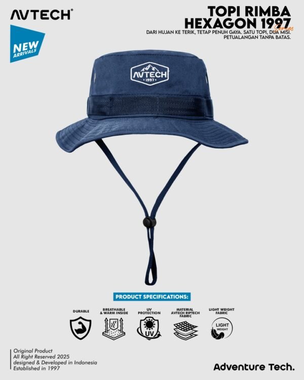 avtech_indonesia_1765783842400 AVTECH - Topi Rimba Outdoor Adventure Quickdry Unisex Dewasa All Size - TOPI RIMBA HEXAGON 1997