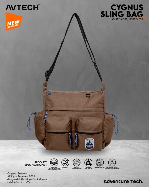 11 AVTECH - Tas Selempang Shoulder Bag Sling Bag Kuliah Harian Travel Outdoor Urban - CYGNUS
