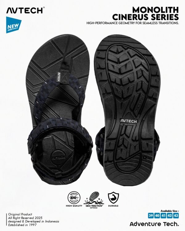 2 AVTECH - Sandal Palang Gunung Hiking Outdoor Adventure Trekking Travel Harian - MONOLITH CINERUS SERIES