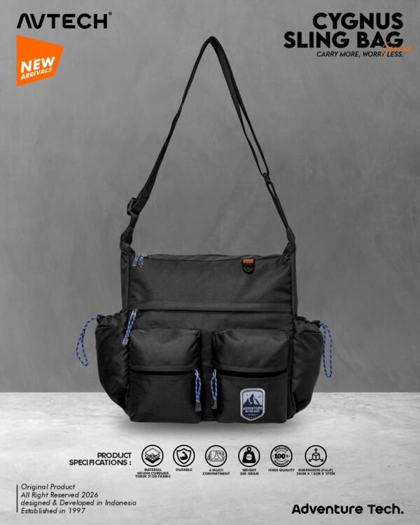 2 AVTECH - Tas Selempang Shoulder Bag Sling Bag Kuliah Harian Travel Outdoor Urban - CYGNUS