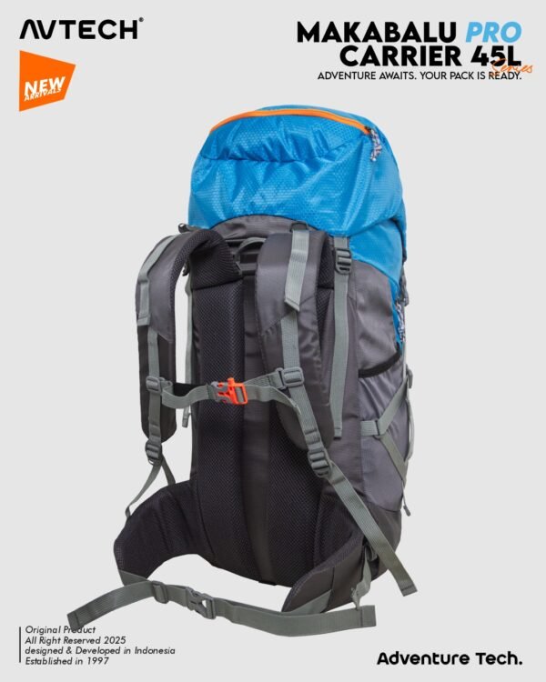 3 AVTECH - Tas Ransel Carrier Gunung Backpack Hiking Camping Outdoor Travel 45 Liter - MAKABALU 45