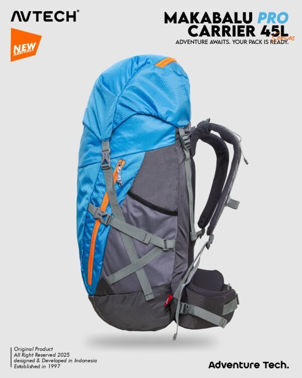 4 AVTECH - Tas Ransel Carrier Gunung Backpack Hiking Camping Outdoor Travel 45 Liter - MAKABALU 45