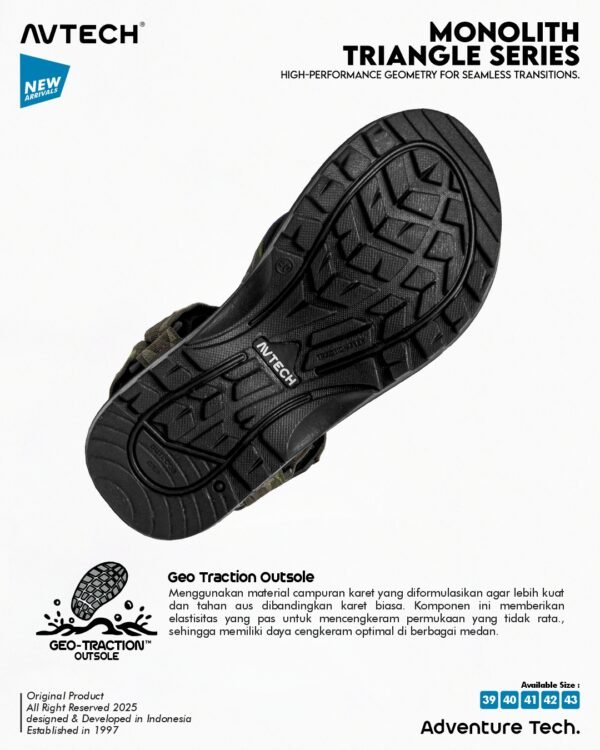 5 AVTECH - Sandal Palang Gunung Hiking Outdoor Adventure Trekking Travel Harian - MONOLITH SERIES