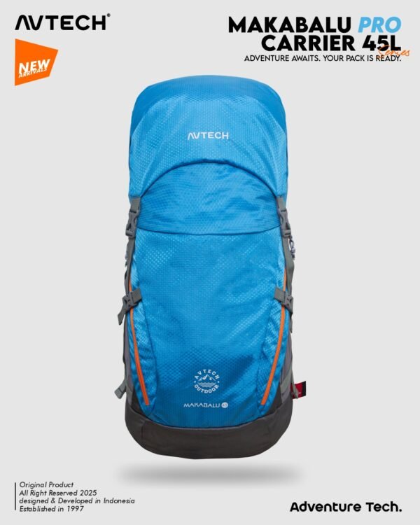 6 AVTECH - Tas Ransel Carrier Gunung Backpack Hiking Camping Outdoor Travel 45 Liter - MAKABALU 45