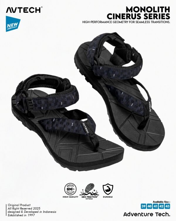 6 AVTECH - Sandal Palang Gunung Hiking Outdoor Adventure Trekking Travel Harian - MONOLITH CINERUS SERIES