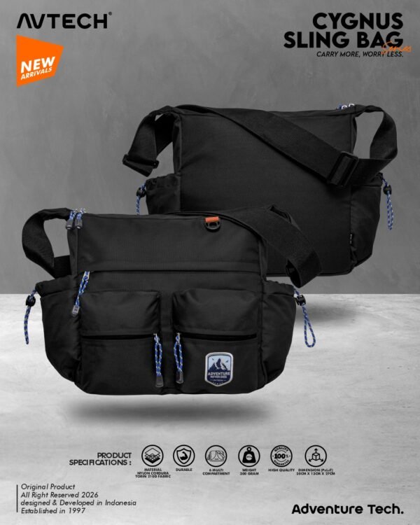 8 AVTECH - Tas Selempang Shoulder Bag Sling Bag Kuliah Harian Travel Outdoor Urban - CYGNUS