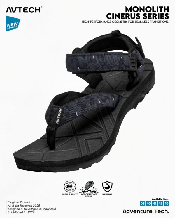 9 AVTECH - Sandal Palang Gunung Hiking Outdoor Adventure Trekking Travel Harian - MONOLITH CINERUS SERIES