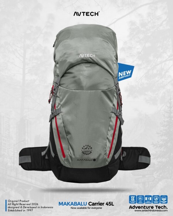 AVTECH - Tas Ransel Carrier Gunung Backpack Hiking Camping Outdoor Travel 45 Liter - MAKABALU 45