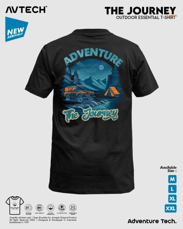 3-1 AVTECH - T-Shirt Kaos Lengan Pendek Outdoor Gunung Casual Harian Urban Cotton Combed - THE JOURNEY
