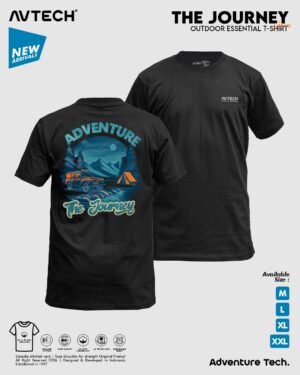 3 AVTECH - T-Shirt Kaos Lengan Pendek Outdoor Gunung Casual Harian Urban Cotton Combed - THE JOURNEY