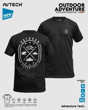 4 AVTECH - T-Shirt Kaos Lengan Pendek Pria Wanita Casual Harian Cotton Combed - OUTDOOR ADVENTURE