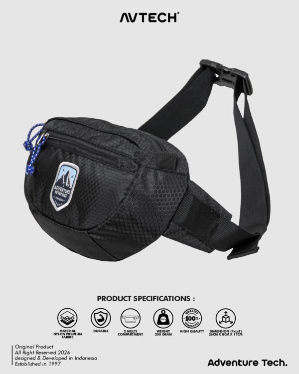 AVTECH - Tas Selempang Pinggang Waist Bag Harian Hiking Outdoor Travel Lifestyle - CAPRA
