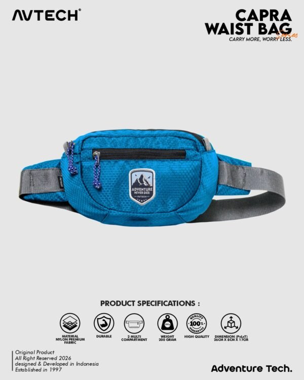 AVTECH - Tas Selempang Pinggang Waist Bag Harian Hiking Outdoor Travel Lifestyle - CAPRA