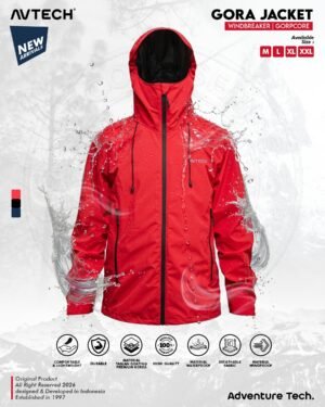 1 AVTECH - Jaket Pria Wanita Windbreaker Water Repellent Gorpcore Outdoor Gunung Harian - GORA