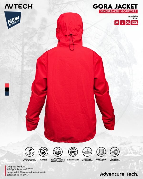 AVTECH - Jaket Pria Wanita Windbreaker Water Repellent Gorpcore Outdoor Gunung Harian - GORA