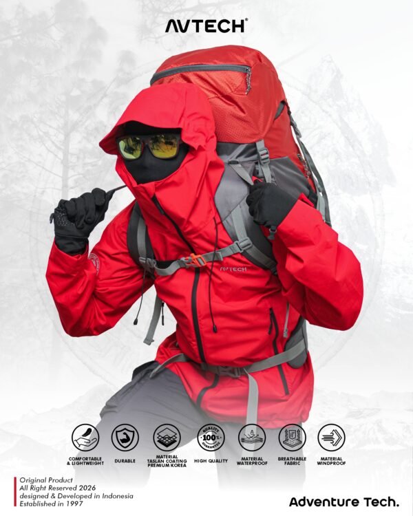 AVTECH - Jaket Pria Wanita Windbreaker Water Repellent Gorpcore Outdoor Gunung Harian - GORA