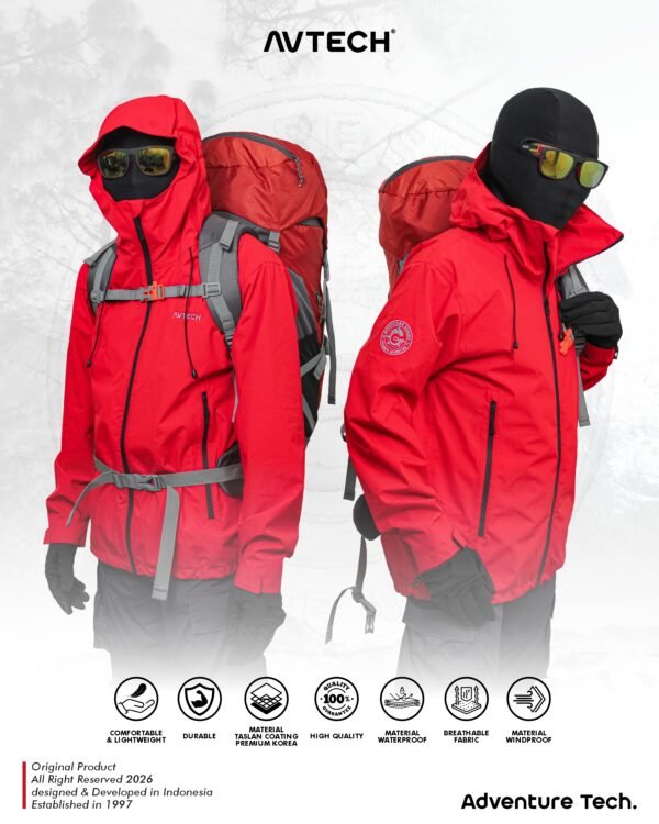 AVTECH - Jaket Pria Wanita Windbreaker Water Repellent Gorpcore Outdoor Gunung Harian - GORA