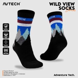 AVTECH - Kaos Kaki Socks Olahraga Pria Wanita Gunung Outdoor Hiking Running Cycling - WILD VIEW