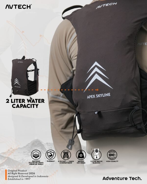 AVTECH - Vest Running Rompi Hydropack Tas Sepeda Running Lari Ultralight - APEX SKYLINE