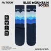 AVTECH - Kaos Kaki Socks Olahraga Pria Wanita Gunung Outdoor Hiking Running Cycling - BLUE MOUNTAIN