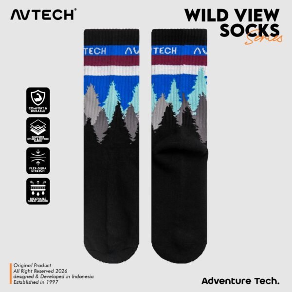 AVTECH - Kaos Kaki Socks Olahraga Pria Wanita Gunung Outdoor Hiking Running Cycling - WILD VIEW