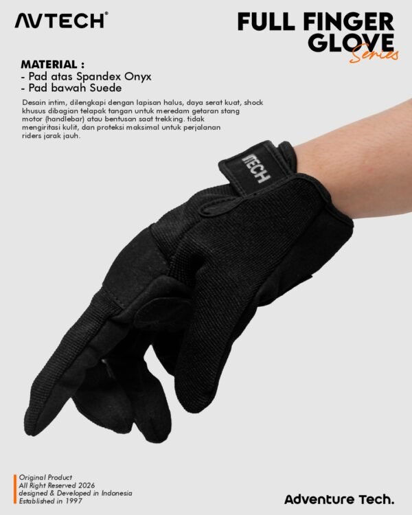 AVTECH - Sarung Tangan Gloves Pria Wanita Gunung Outdoor Hiking Travel Motor Riding Cycling - FULL FINGER