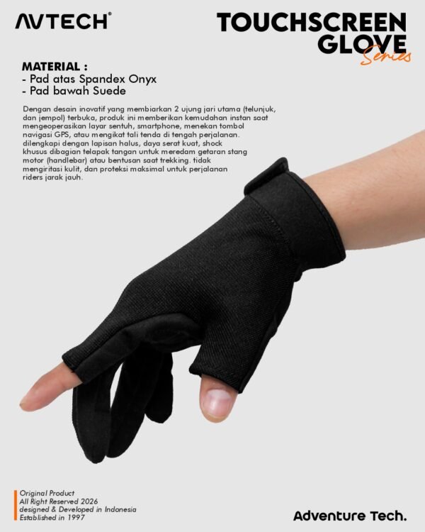 AVTECH - Sarung Tangan Gloves Pria Wanita Gunung Outdoor Hiking Travel Motor Riding Cycling - TOUCHSCREEN