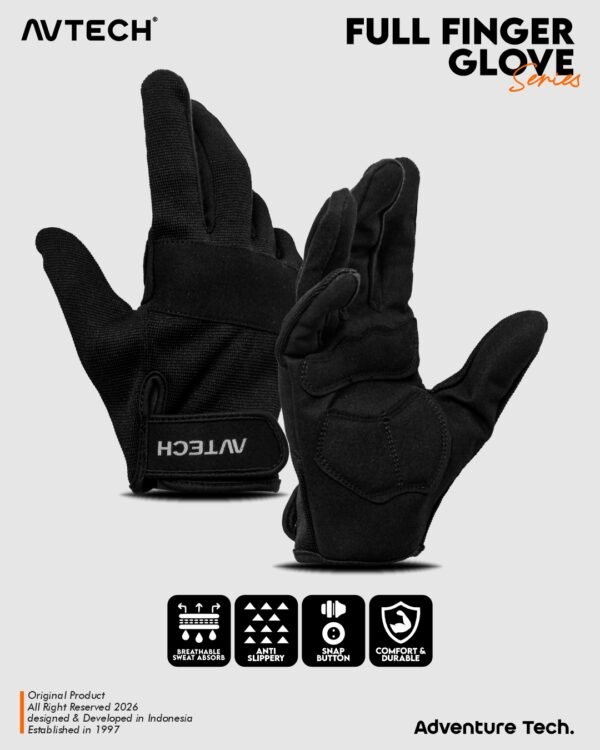 AVTECH - Sarung Tangan Gloves Pria Wanita Gunung Outdoor Hiking Travel Motor Riding Cycling - FULL FINGER