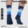 AVTECH - Kaos Kaki Socks Olahraga Pria Wanita Gunung Outdoor Hiking Running Cycling - BLUE MOUNTAIN