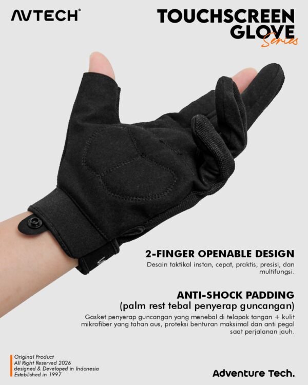 AVTECH - Sarung Tangan Gloves Pria Wanita Gunung Outdoor Hiking Travel Motor Riding Cycling - TOUCHSCREEN