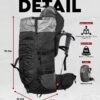 AVTECH - Tas Ransel Carrier Keril Backpack Hiking Camping Outdoor 55 Liter Free Rain Cover - KABARA 55